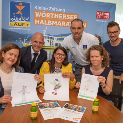 KÄRNTEN LÄUFT MASKOTTCHEN  und  Kleine KINDERZEITUNG MASKOTTCHEN LAUF