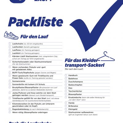 Packliste – Pack die Laufschuhe und die Badehose ein!